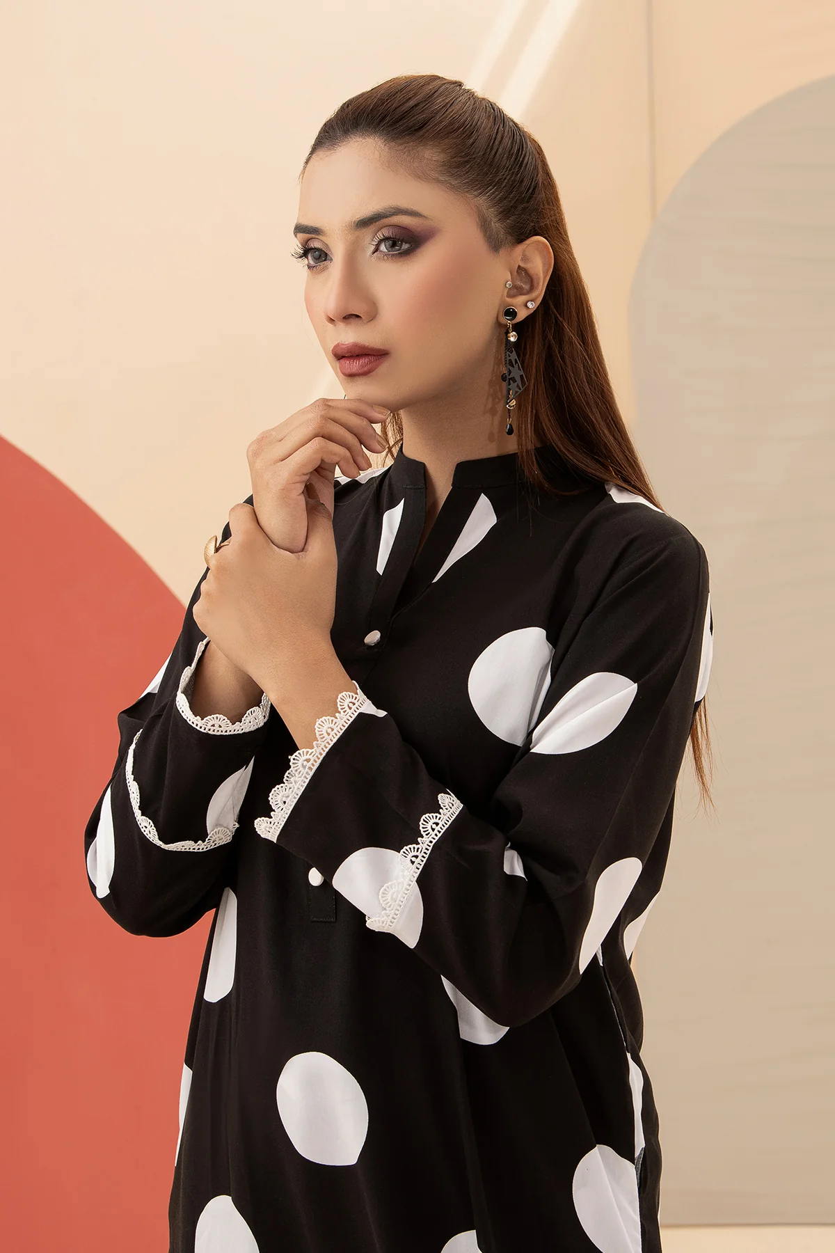 Polka Dots Classic Dress - Image 5